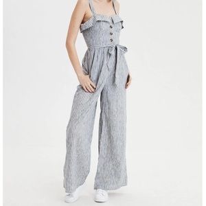 American Eagle Striped Jumpsuit